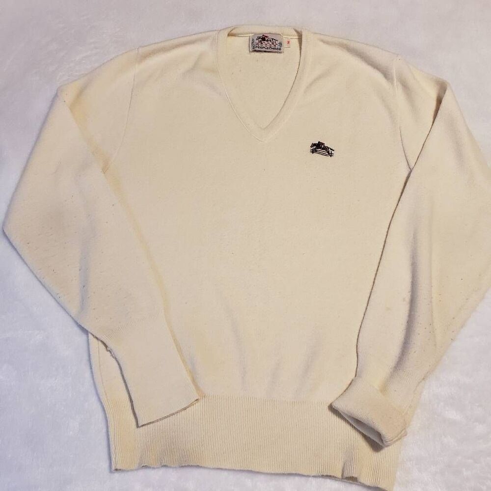 Vintage Steeplechase Men's V neck Sweater